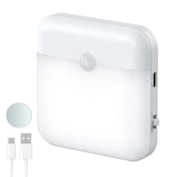 Motion Sensor Led Light Usb Charging Square Lamp for Bedroom Kitchen Stair Hallway Wardrobe Cupboard Lighting Night Lights