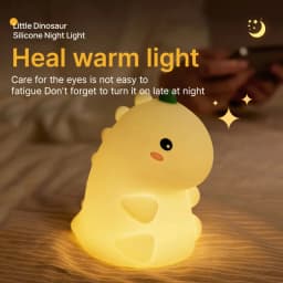 Car Silicone Night Light Taxi Dinosaur Toy Cute Cartoon Ornament USB Rechargeable Adjustable Table Lamp for Nursery Boy Kid Gift
