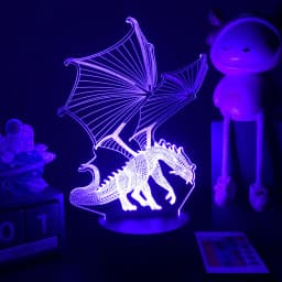 3D LED Dinosaur Nightlight For Kids Child Bedroom Decor Birthday Gifts Bedside Lamp Spinosaurus Figure Room Decoration
