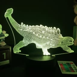 3D LED Dinosaur Nightlight For Kids Child Bedroom Decor Birthday Gifts Bedside Lamp Spinosaurus Figure Room Decoration