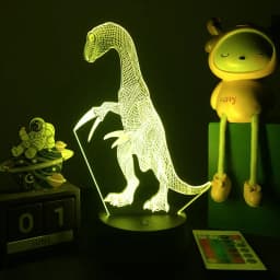 3D LED Dinosaur Nightlight For Kids Child Bedroom Decor Birthday Gifts Bedside Lamp Spinosaurus Figure Room Decoration