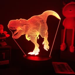 3D LED Dinosaur Nightlight For Kids Child Bedroom Decor Birthday Gifts Bedside Lamp Spinosaurus Figure Room Decoration