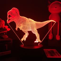 3D LED Dinosaur Nightlight For Kids Child Bedroom Decor Birthday Gifts Bedside Lamp Spinosaurus Figure Room Decoration