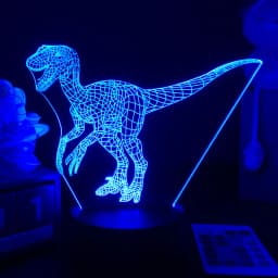 3D LED Dinosaur Nightlight For Kids Child Bedroom Decor Birthday Gifts Bedside Lamp Spinosaurus Figure Room Decoration