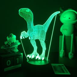 3D LED Dinosaur Nightlight For Kids Child Bedroom Decor Birthday Gifts Bedside Lamp Spinosaurus Figure Room Decoration