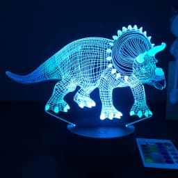 3D LED Dinosaur Nightlight For Kids Child Bedroom Decor Birthday Gifts Bedside Lamp Spinosaurus Figure Room Decoration