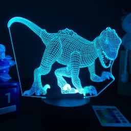 3D LED Dinosaur Nightlight For Kids Child Bedroom Decor Birthday Gifts Bedside Lamp Spinosaurus Figure Room Decoration