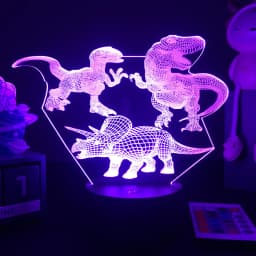3D LED Dinosaur Nightlight For Kids Child Bedroom Decor Birthday Gifts Bedside Lamp Spinosaurus Figure Room Decoration