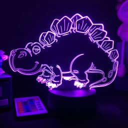 3D LED Dinosaur Nightlight For Kids Child Bedroom Decor Birthday Gifts Bedside Lamp Spinosaurus Figure Room Decoration