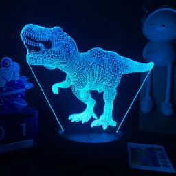 3D LED Dinosaur Nightlight For Kids Child Bedroom Decor Birthday Gifts Bedside Lamp Spinosaurus Figure Room Decoration
