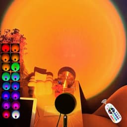 Sunset Projection Light Remote Control 16 Color Atmosphere Night Light for Bedroom Decoration Background Wall Photography Props