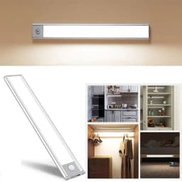 LED Motion Sensor Light Under Counter Lighting Wireless USB Rechargeable Kitchen Night Lights Magnetic 3-Colors Bedroom Lighting