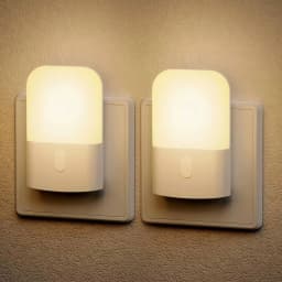 1/2 Set EU Plug in LED Light Sensor Night Lights for Kids Bedroom Auto Dusk to Dawn Sensor Dimmable Wireless Cabinet Lamp