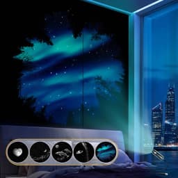 USB Plug in Projection Night Lamp Galaxy Starry Sky Theme Replacement Light Ceiling Decoration Projection Lamp for Home Bedroom