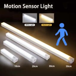 Motion Sensor LED Cabinet Light USB Rechargeable Wireless Induction Night Light Kitchen Wardrobe Staircase Hallway Backlight