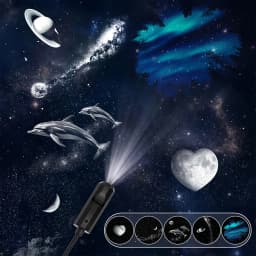 USB LED Star Galaxy Projector Lamp Moon Earth Wall Ceiling Decor Lighting Switchable Pattern Projection Night Light for Bedroom