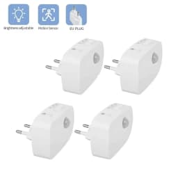Motion Sensor LED Night Light EU Plug In 3 Modes Night Lamp For Home Aisle Hallway Stair Kitchen Bedroom Bedside Lighting