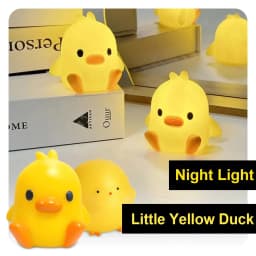 Cute Cartoon Night Light for Kids Bedroom,Toast Bread/Chick/Duck Shaped Led Lamp,Battery Powered or Rechargeable Optional,Gift