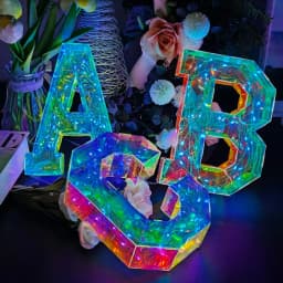 Multicolor Letters LED Night Light Numbers Dual‑Power Light‑Up Battery USB Operated Portable Indoor Decor for Party Wedding Home