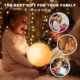 16 Colors RGB 3D Moon Night For Kids Bedroom Glowing Moon Lamp With Multi Color LED Touch Control Beside Decoration Lamp