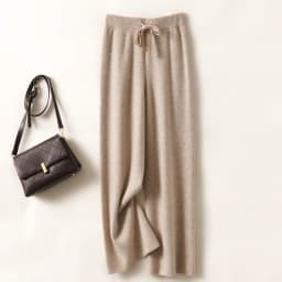 CHICUU Women Cashmere Pants Basic Casual Wide Leg Pants Autumn Winter 100% Merino Wool Knitwear Soft Korean Popular Trousers