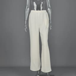 Linad Elegant Brown Satin Wide Leg Pants Women Autumn Fashion Beige High Waist Trousers Street Chic Silk Long Pants Female 2025
