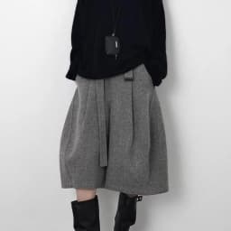 Autumn Winter Fashion Woolen Cropped Pants Women High Waisted Pleated Wide Leg Pants Solid Color Office Lady Belt Trousers 752A
