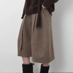 Autumn Winter Fashion Woolen Cropped Pants Women High Waisted Pleated Wide Leg Pants Solid Color Office Lady Belt Trousers 752A