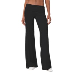 Casual Wide Leg Sweatpants for Women Fold Over Low Rise Flare Yoga Lounge Pants Back to School Clothes for Teen Girls Outfits