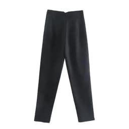 HXAO Office Wear Women'S Formal Pants Pleated High Waist Pants For Women Casual White Cropped Trousers Blackpink Woman Pants