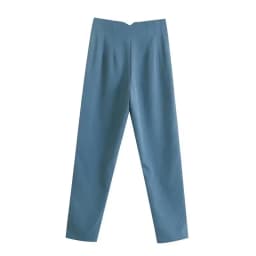 HXAO Office Wear Women'S Formal Pants Pleated High Waist Pants For Women Casual White Cropped Trousers Blackpink Woman Pants