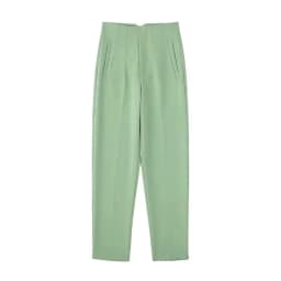 HXAO Office Wear Women'S Formal Pants Pleated High Waist Pants For Women Casual White Cropped Trousers Blackpink Woman Pants