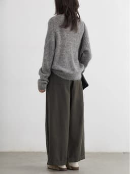 CHIC VEN Women Pants High Waist Loose Solid Wide Leg Casual Female Trousers Elastic Waist Folding Pants Autumn Winter 2025