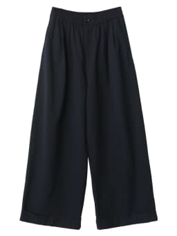 CHIC VEN Women Pants High Waist Loose Solid Wide Leg Casual Female Trousers Elastic Waist Folding Pants Autumn Winter 2025