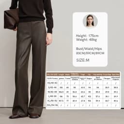 AMII Pants For Woman 2026 Winter New Minimalist Commuter PU Leather Loose Wide-leg Pants Casual Office Lady Trousers 12524063