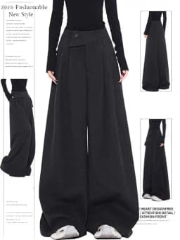 Women Black Suits Pants Streetwear 90s Aesthetic Vintage FashioBaggy Y2k Pants Harajuku High Waist Trousers Fashion Clothes 2025
