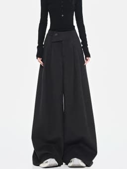 Women Black Suits Pants Streetwear 90s Aesthetic Vintage FashioBaggy Y2k Pants Harajuku High Waist Trousers Fashion Clothes 2025