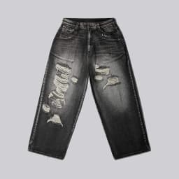 Hip Hop American Y2K Women Jeans High Street Vintage Gothic Print Fashion Casual Couple Wide-leg Pants Unisex Punk Work Pants