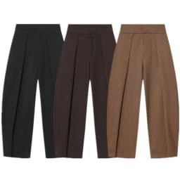 Spring 2026 Women's Commuter Balloon Pants Casual Trousers mid High Waist Zipper Fly Pleated Long Pants Fashionable New Arrival