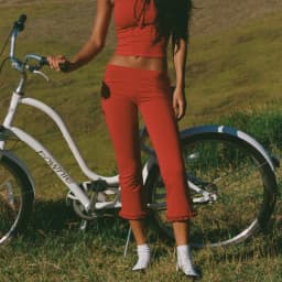 Low Rise Elastic Waist Capri Pants Women Y2k Knee Length Cropped Leggings 00s Summer Dot Print Crop Tights Bottoms Streetwear