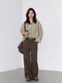 CHIC VEN Women Pants Solid High Waist Loose Retro Cotton Wide Leg Denim Jeans Female Trousers for Woman Spring Autumn 2025