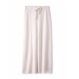 2026 Autumn Winter New  Women's High Waist Belted Pure Color Center Line Wide Leg Pants Casual Versatile Knitted Straight Leg...