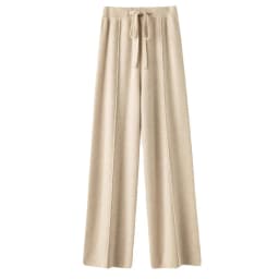 2026 Autumn Winter New  Women's High Waist Belted Pure Color Center Line Wide Leg Pants Casual Versatile Knitted Straight Leg...