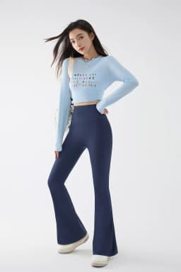 New High Waist Flared Shark Pants for Women Summer Stretchy Bootcut Shark Pants Retro Casual Trousers Streetwear Woman Clothes
