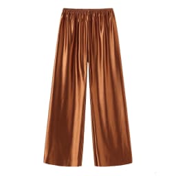 Satin Wide Leg Pants Long Floor Casual Pants Women's Summer