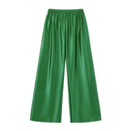 Satin Wide Leg Pants Long Floor Casual Pants Women's Summer