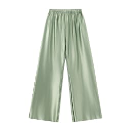 Satin Wide Leg Pants Long Floor Casual Pants Women's Summer