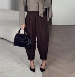 2026 Spring Summer Women Casual Elastic waist Cropped Harem pants office commuter Pants