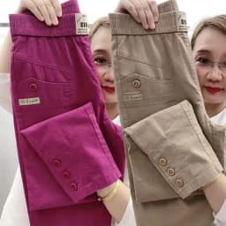 Cotton Linen Women's Straight Leg Nine Point Loose Casual Thin Slimming Harem Pants Spring Summer New Style High Waist Pocket