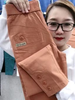 Cotton Linen Women's Straight Leg Nine Point Loose Casual Thin Slimming Harem Pants Spring Summer New Style High Waist Pocket